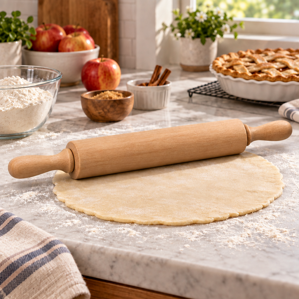 Lovrqi™ Solid Wood Rotating Rolling Pin main image 02