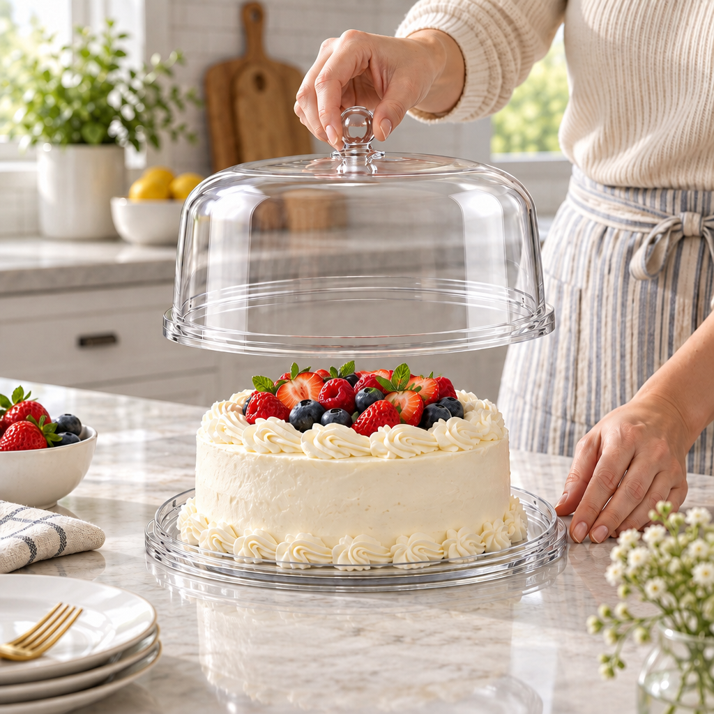 Lovrqi™ Clear Acrylic Cake Display Dome main image 04