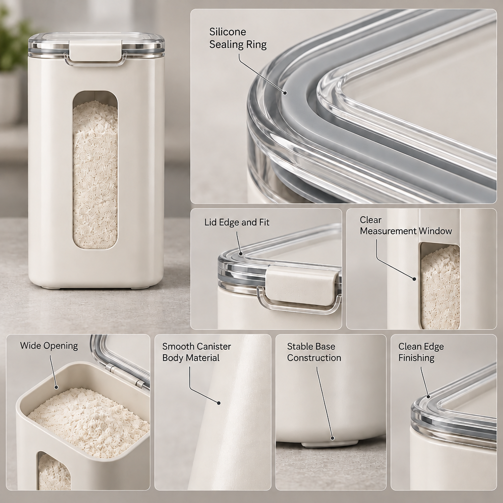 Lovrqi™ Large Airtight Flour Storage Canister main image 06